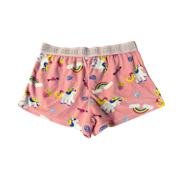 Unicorn Sleep Shorts Girls L Used Plush Dream Pajama Lounge - Picture 4 of 12